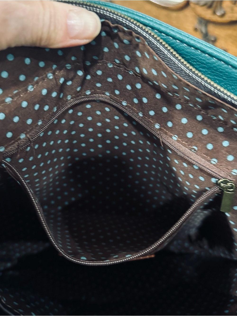 Chala Navy & Teal Flip-Flop Tote NWT - Picture 10 of 15
